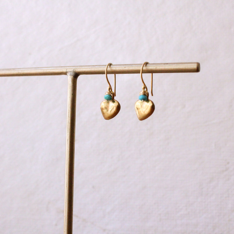 Love song -Brass zircon earrings - Shop Fuchia Earrings & Clip-ons - Pinkoi